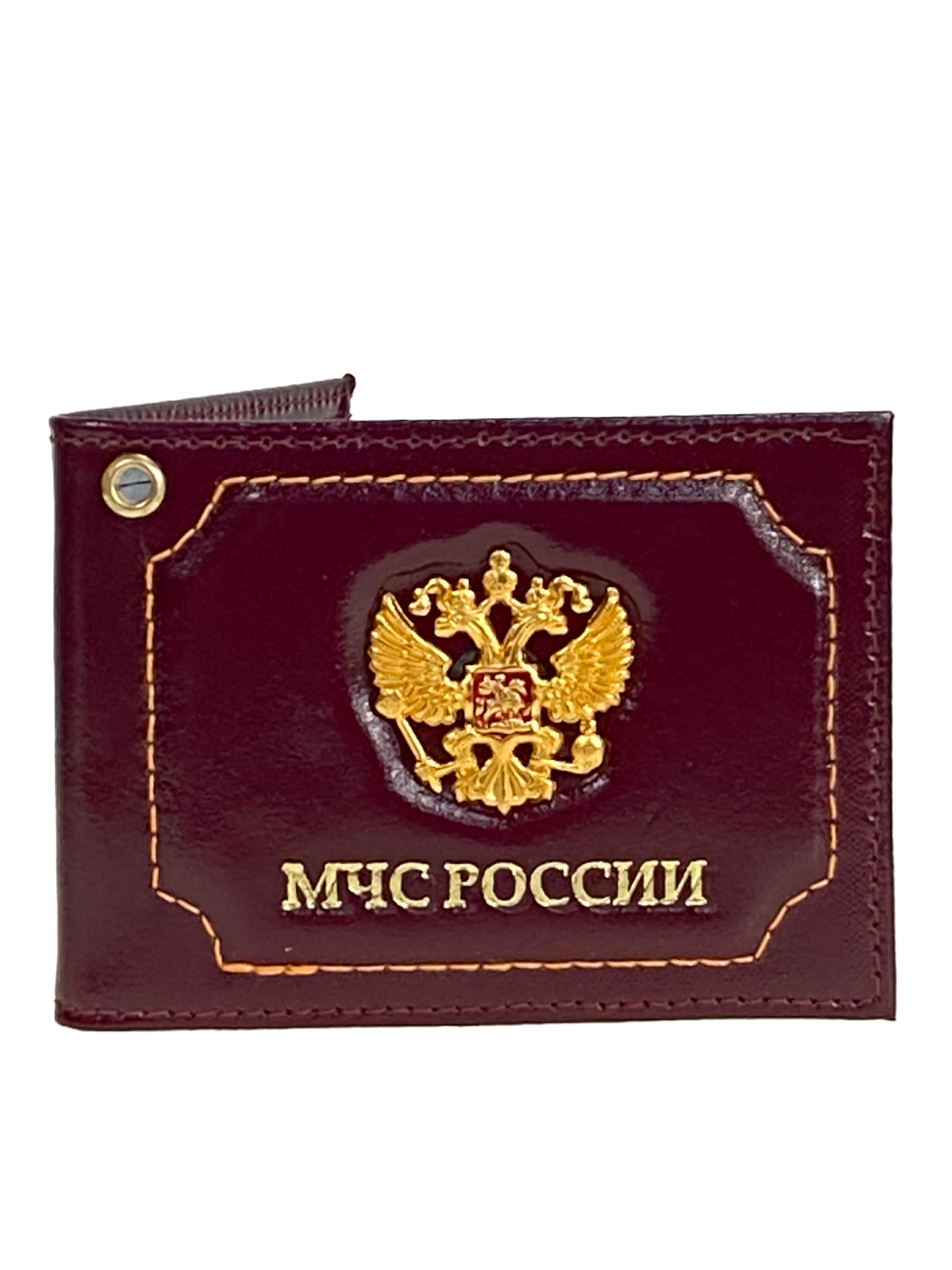 На фото 1 - Обложка для удостоверения МЧС России искусственная кожа цвет бордовый На фото 1 - Обложка для удостоверения МЧС России искусственная кожа цвет бордовый